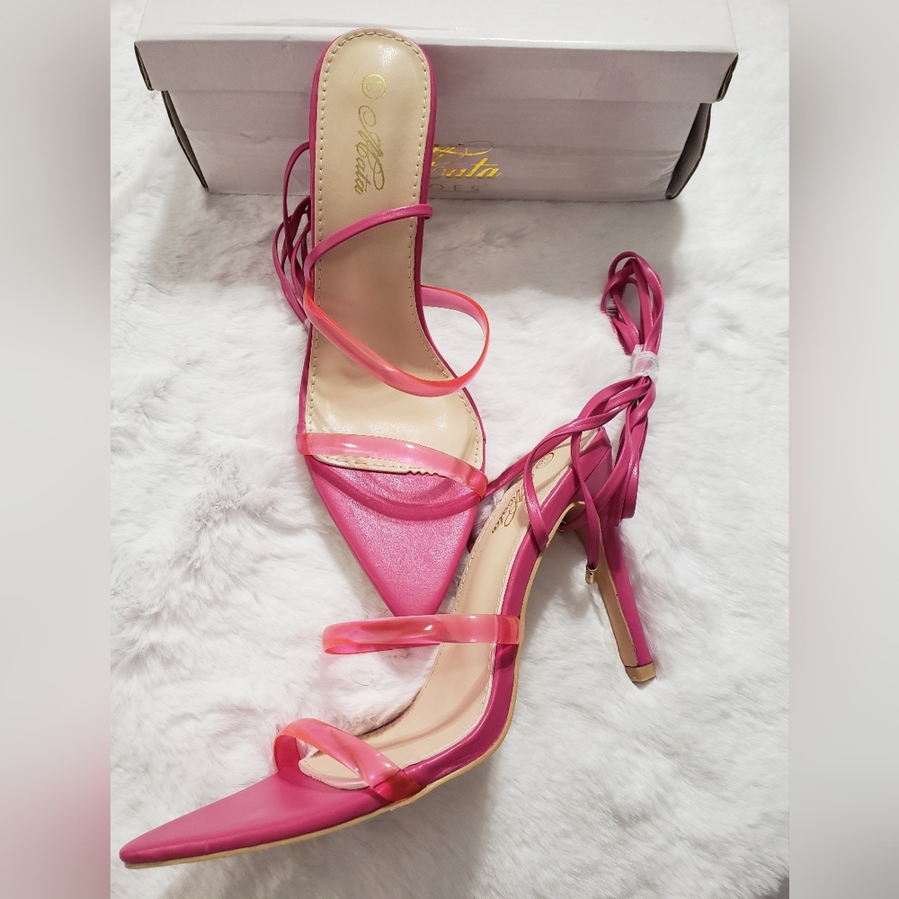 Pink Strappy Heels for Women
